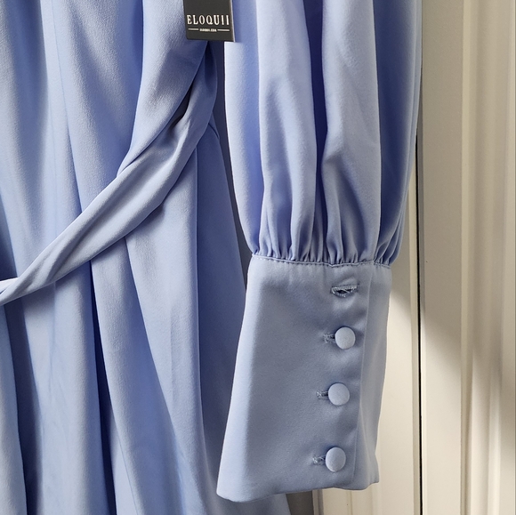 NWT Eloquii Satin Maxi Dress - Picture 7 of 7